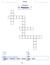 Passover printable worksheet preview