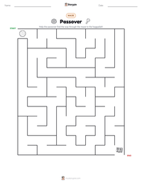 Passover printable worksheet preview