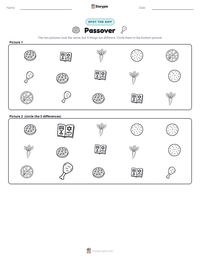 Passover printable worksheet preview