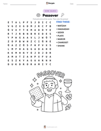 Passover printable worksheet preview