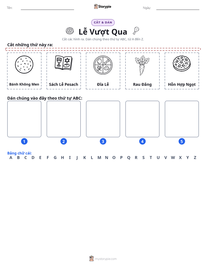 Cắt & Dán Chữ Cái