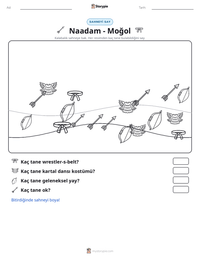 Naadam - Moğol yazdırılabilir çalışma sayfası önizlemesi