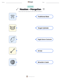Naadam - Mongolian printable worksheet preview