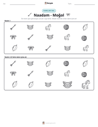 Naadam - Moğol yazdırılabilir çalışma sayfası önizlemesi