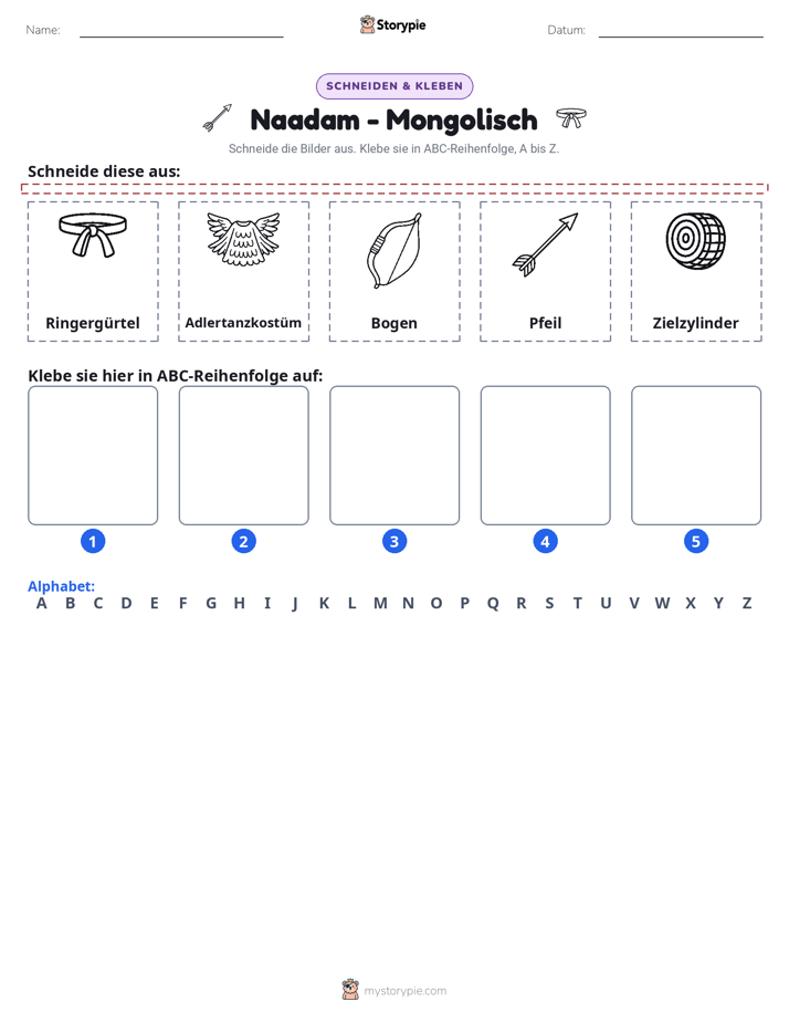 Schneiden & Einfügen Alphabet