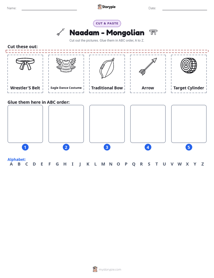 Cut & Paste Alphabet