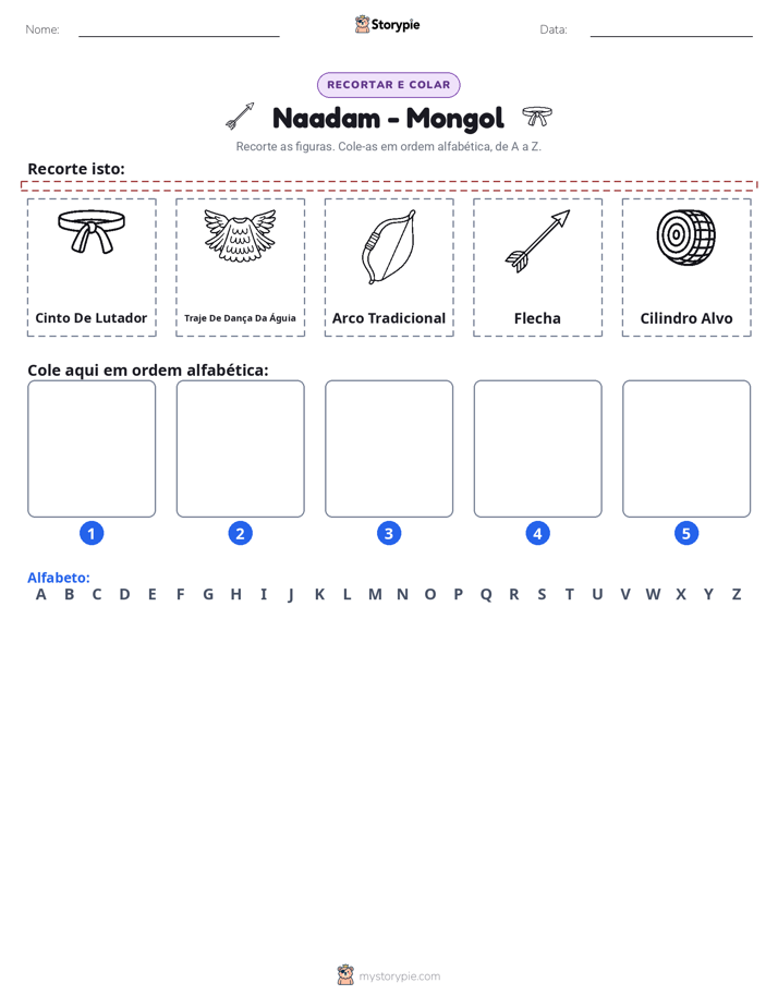 Recortar & Colar Alfabeto