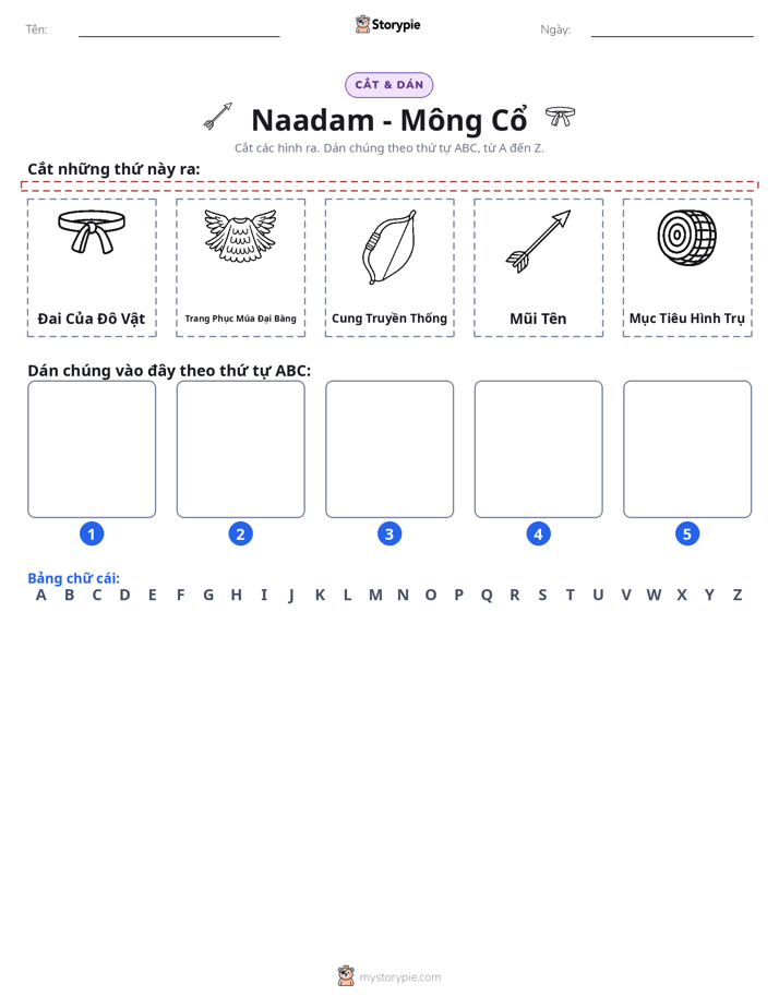Cắt & Dán Chữ Cái