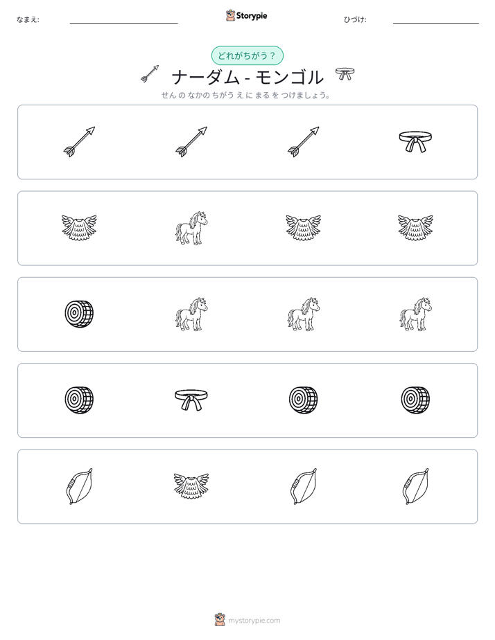 異なるものを見つけよう