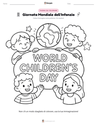 Anteprima della scheda stampabile di Giornata Mondiale dell'Infanzia