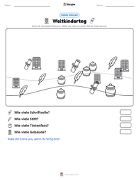 Weltkindertag druckbare Arbeitsblatt Vorschau