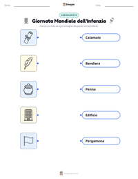 Anteprima della scheda stampabile di Giornata Mondiale dell'Infanzia
