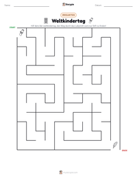 Weltkindertag druckbare Arbeitsblatt Vorschau