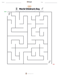 World Children's Day printable worksheet preview