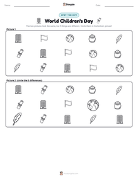 World Children's Day printable worksheet preview
