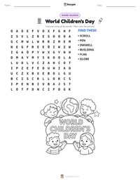 World Children's Day printable worksheet preview