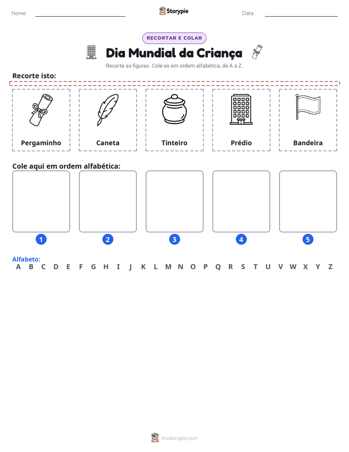 Recortar & Colar Alfabeto