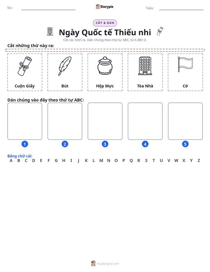 Cắt & Dán Chữ Cái