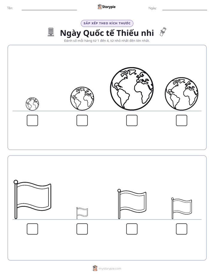 Thứ Tự Kích Thước
