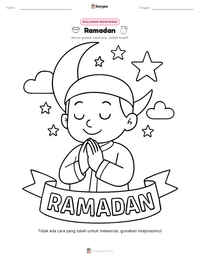 Prabaca lembar kerja cetak Ramadan