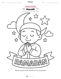 Prévia da folha de atividades imprimível Ramadã