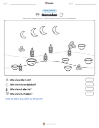 Ramadan druckbare Arbeitsblatt Vorschau