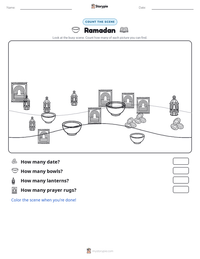 Ramadan printable worksheet preview
