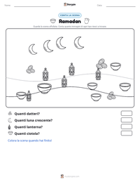 Anteprima della scheda stampabile di Ramadan