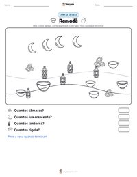 Prévia da folha de atividades imprimível Ramadã