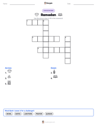 Ramadan printable worksheet preview