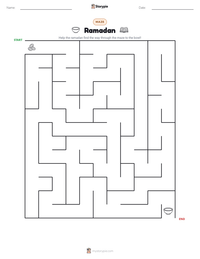 Ramadan printable worksheet preview