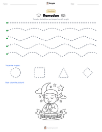 Ramadan printable worksheet preview