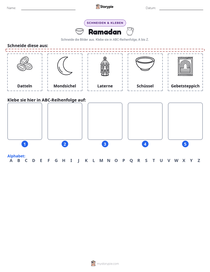 Schneiden & Einfügen Alphabet