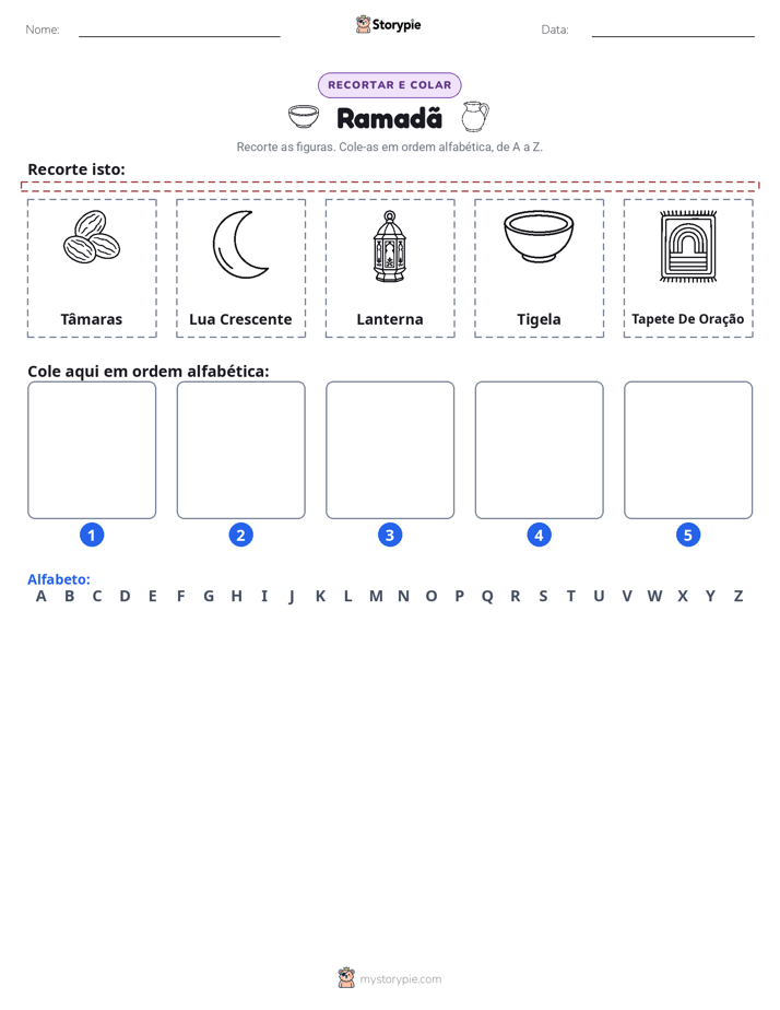 Recortar & Colar Alfabeto