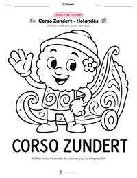 Vista previa de la hoja de trabajo imprimible de Corso Zundert - Holandés