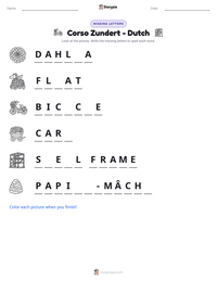 Corso Zundert - Dutch printable worksheet preview