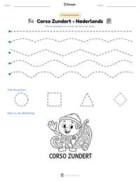 Corso Zundert - Nederlands afdrukbare werkblad voorbeeld