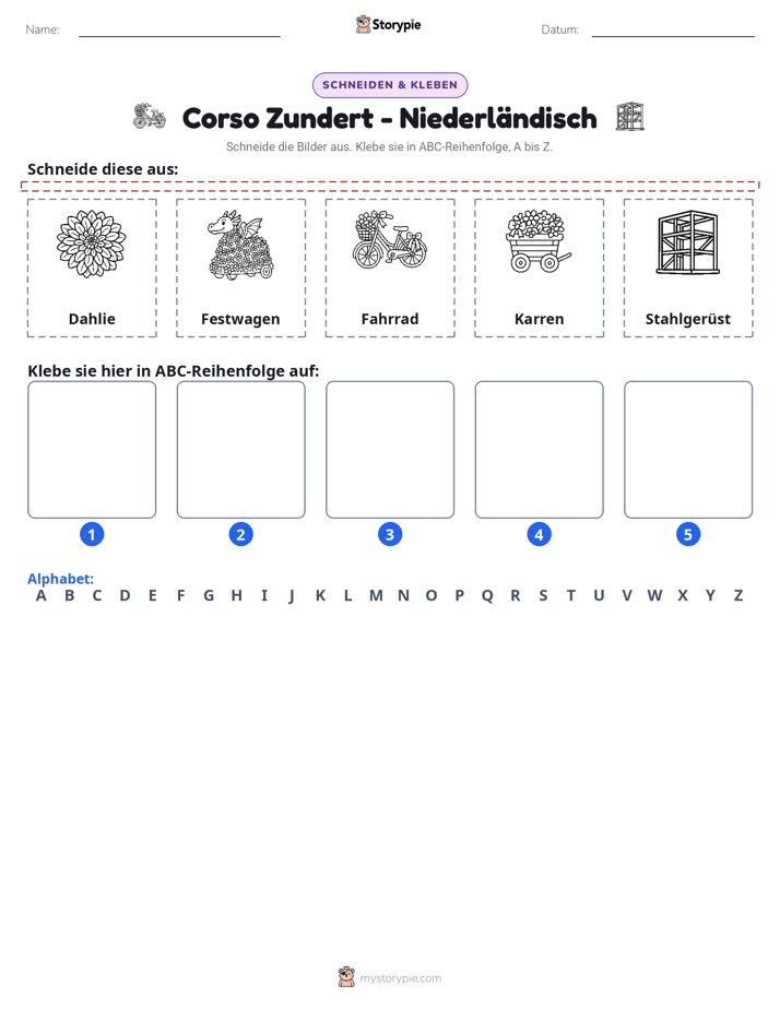 Schneiden & Einfügen Alphabet