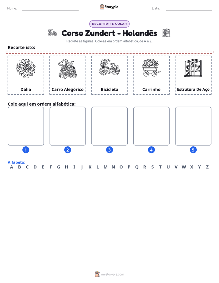Recortar & Colar Alfabeto