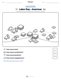 Labor Day - American printable worksheet preview