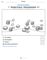 Podgląd drukowalnego arkusza ćwiczeń Święto Pracy - Amerykańskie