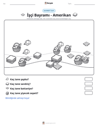 İşçi Bayramı - Amerikan yazdırılabilir çalışma sayfası önizlemesi