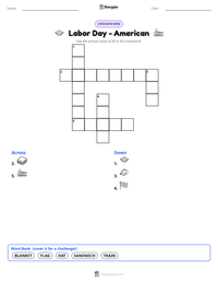 Labor Day - American printable worksheet preview