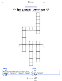 İşçi Bayramı - Amerikan yazdırılabilir çalışma sayfası önizlemesi