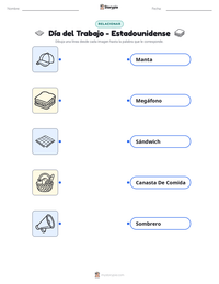 Vista previa de la hoja de trabajo imprimible de Día del Trabajo - Estadounidense