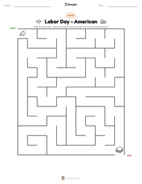 Labor Day - American printable worksheet preview
