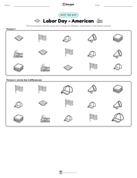 Labor Day - American printable worksheet preview