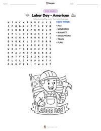 Labor Day - American printable worksheet preview