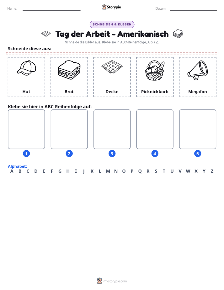 Schneiden & Einfügen Alphabet