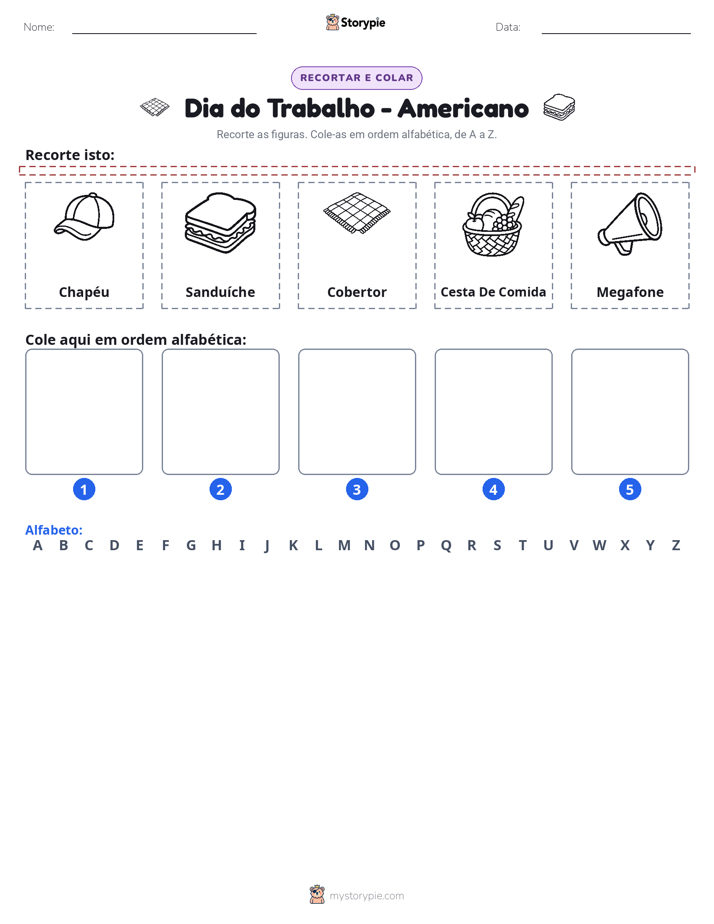 Recortar & Colar Alfabeto